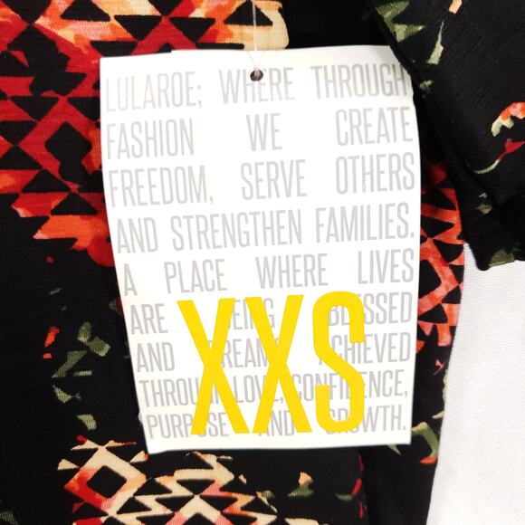 LuLaRoe Blouse Womens XXS Geometric Floral Lightweight Flowy Irma Tunic Shirt - Picture 7 of 8